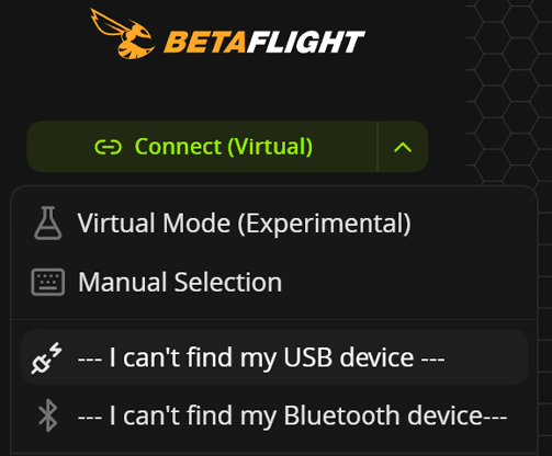 Betaflight App - Add USB device