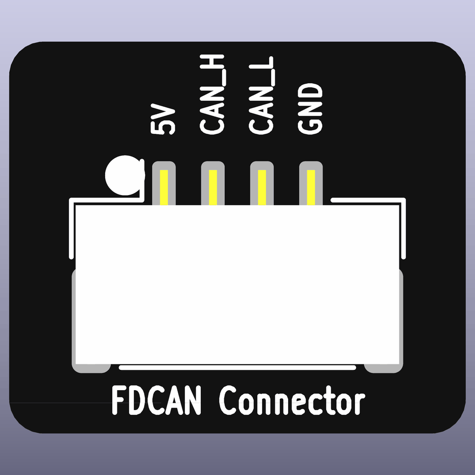 FDCAN Connector Board Render